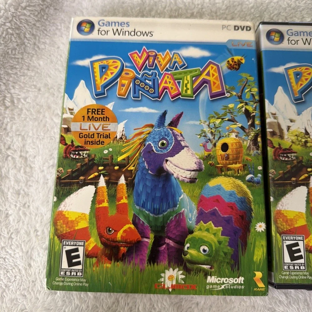 PC VIVA PINATA Game Disc 1 AND DISC 2 PC DVD ROM Sleeve Vtg Game